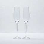 Glamour Glass Champagne Flutes // Set of 6