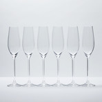 Glamour Glass Champagne Flutes // Set of 6