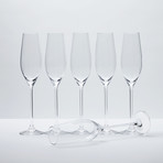 Glamour Glass Champagne Flutes // Set of 6