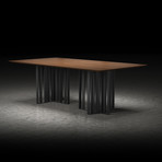 Spitalfields Dining Table // Walnut + Graphite (Medium: 87"L x 45"W x 30"H)