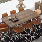 Greenwich Dining Table // Walnut (Small: 55"L x 55"W x 30"H)