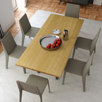 Genoa Dining Table (Natural Oak + Anthracite)