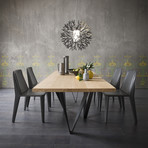 Genoa Dining Table (Natural Oak + Anthracite)