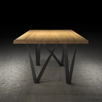 Genoa Dining Table (Natural Oak + Anthracite)