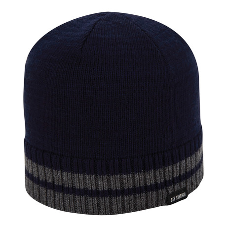 Placed Tiping Knit Beanie // Staples Navy