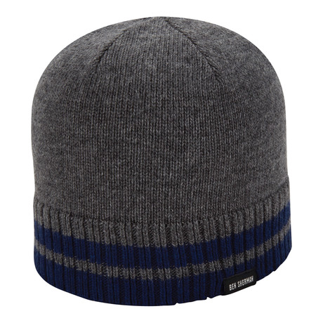 Placed Tiping Knit Beanie // Smoked Pearl