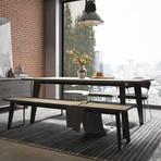 Amsterdam Outdoor Dining Table (Gray Concrete)