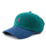 Pineapple Suede Dad Hat // Green + Blue