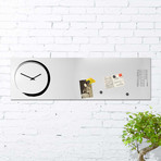 S-Enso Clock Board // Horizontal (Black Metal, White Graphics)