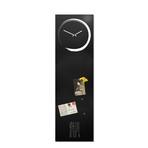S-Enso Clock Board // Vertical (Black Metal, White Graphics)