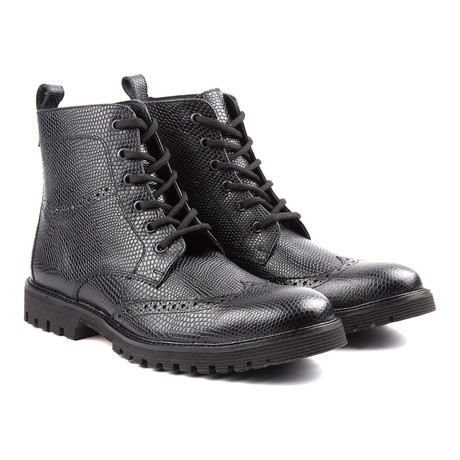 Men's Wingtip Boots // BlackGrey (US: 8)