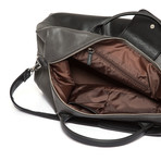 Alpha Leather Duffel Bag (Chocolate Brown)