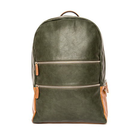 Alpha Backpack (Green + Brown)