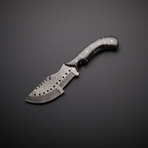 Handmade Damascus Tracker Knife + Sheath // TRK-13