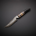 Handmade Damascus Hunting Knife + Sheath // SP-02