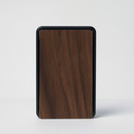 MRD Minimalist Wallet // Black Frame + Black Leather (Walnut)