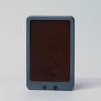 MRD Minimalist Wallet // Gunmetal Frame + Brown Leather (Walnut)