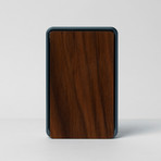 MRD Minimalist Wallet // Gunmetal Frame + Brown Leather (Walnut)