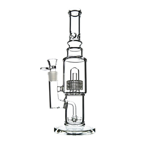 Quad Stacks Fat Can Water Pipe (Clear)