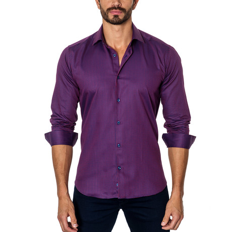 Long-Sleeve Button-Up // Purple (S)