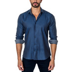 Long-Sleeve Button-Up // Blue (L)