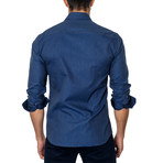 Lightweight Long-Sleeve Button-Up // Blue (M)