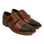 Double Monk Strap Dress Shoe // Tan + Brown (US: 7.5)