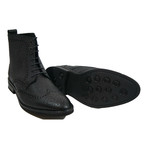 Medallion Wingtip Dress Boot // Black (US: 7)