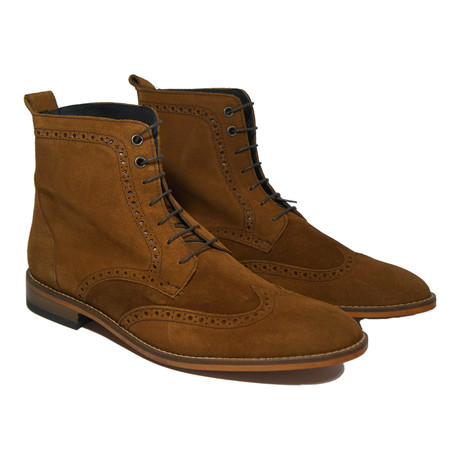 Suede Wingtip Dress Boot // Oxide (US: 6)