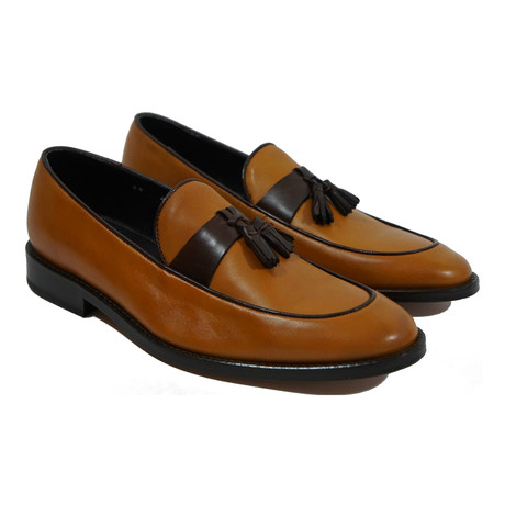 Ripley Tassel Loafer // Tan + Brown (US: 6)