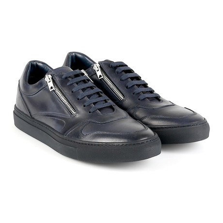 Giovanni Zip-Lace Low-Top Sneaker // Navy (Euro: 39)