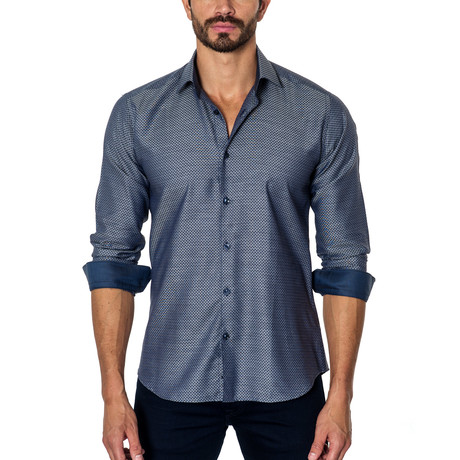 Long-Sleeve Button-Up // Steel Blue (S)