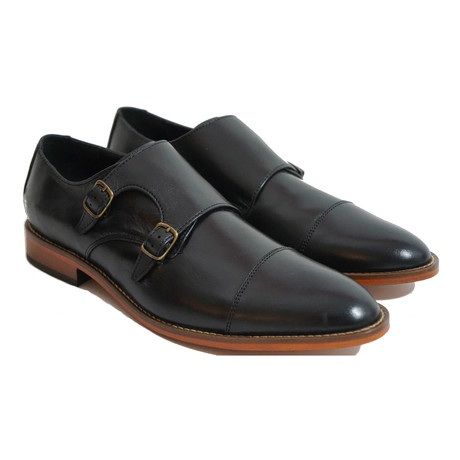 Double Monk Strap Dress Shoe // Black (US: 6)