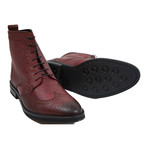 Medallion Wingtip Dress Boot // Wine (US: 8)