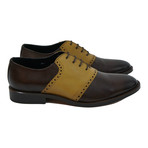 Two-Tone Dress Shoe // Brown + Mustard (US: 9)