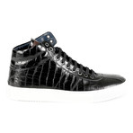 Modena Croc High-Top Sneaker // Black (Euro: 40)