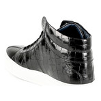 Modena Croc High-Top Sneaker // Black (Euro: 40)