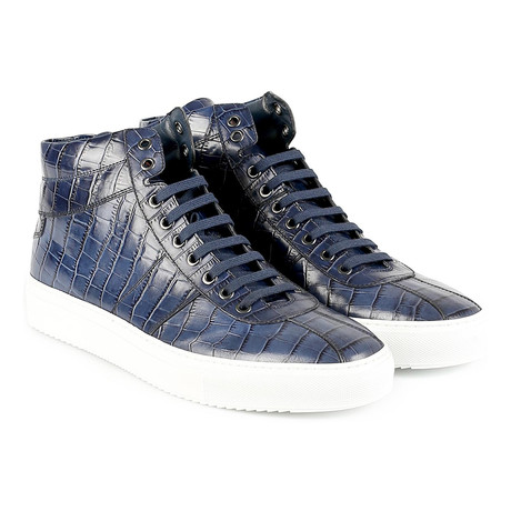 Modena Croc High-Top Sneaker // Blue (Euro: 39)