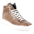 Modena Croc High-Top Sneaker // Brown (Euro: 43)