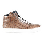 Modena Croc High-Top Sneaker // Brown (Euro: 43)