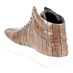 Modena Croc High-Top Sneaker // Brown (Euro: 43)