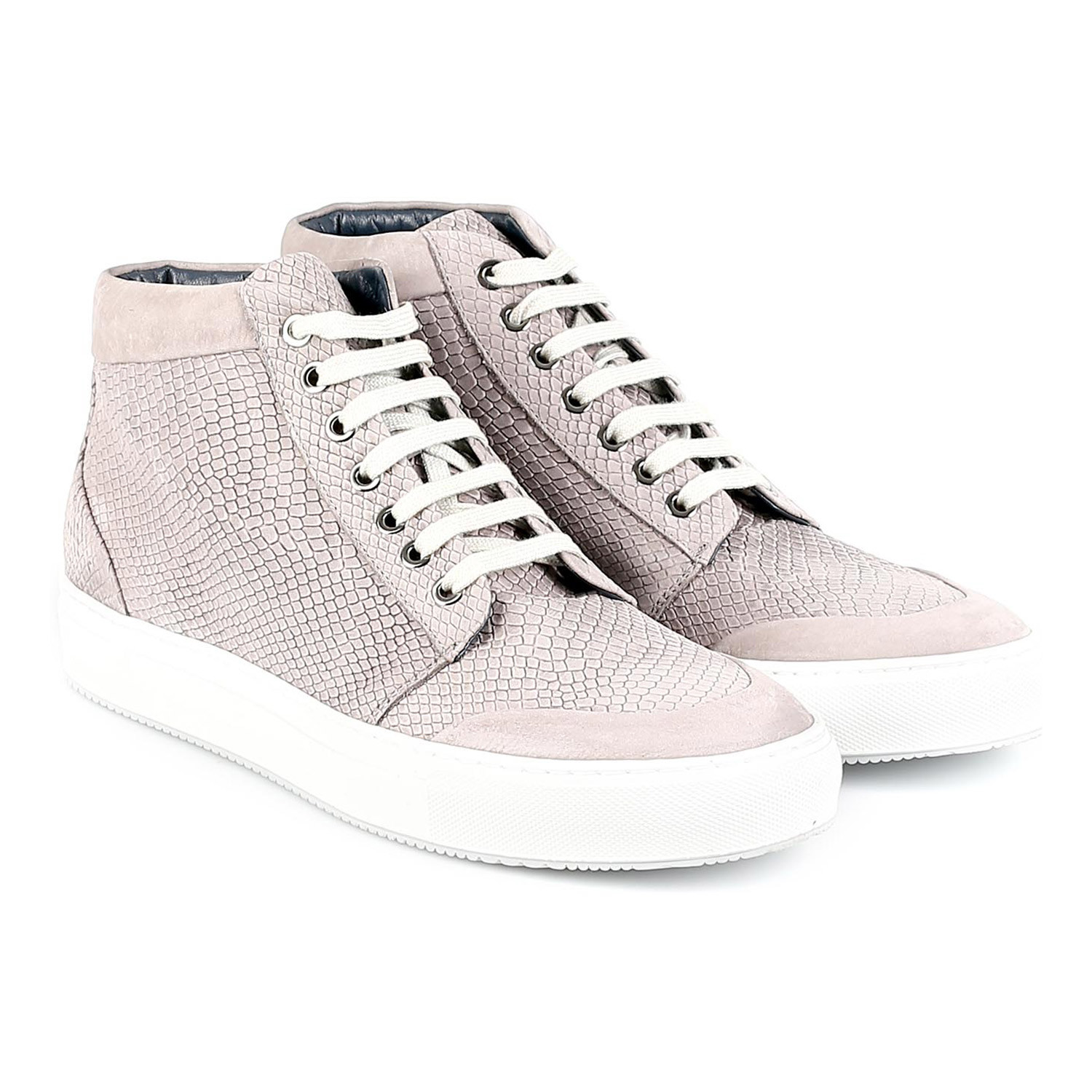 Gela Snake High-Top Sneaker // Light Grey (Euro: 39) - Fabiano Ricci ...