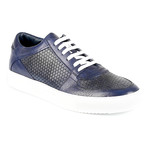 Roma Textured Low-Top Sneaker // Blue (Euro: 41)