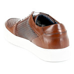 Roma Textured Low-Top Sneaker // Brown (Euro: 42)