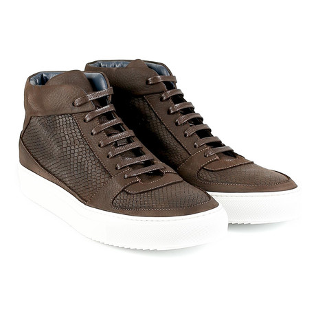 Verano Snake High-Top Sneaker // Brown (Euro: 39)