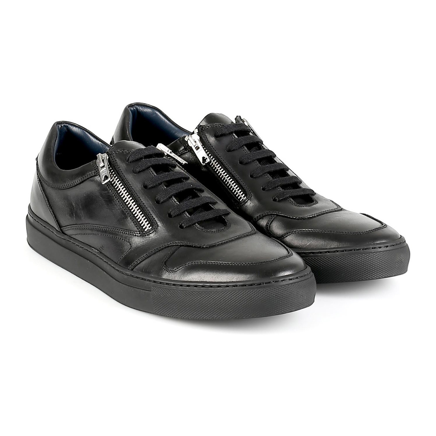 Giovanni Zip-Lace Low-Top Sneaker // Black (Euro: 39) - Fabiano Ricci ...