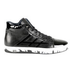 Turin Patent Leather High-Top Sneaker // Blsck (Euro: 40)