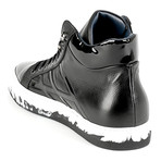 Turin Patent Leather High-Top Sneaker // Blsck (Euro: 40)