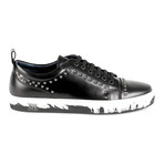 Reggio Croc Embroidered Low-Top Sneaker // Black (Euro: 41)