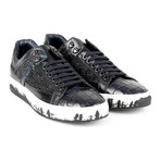 Massa Textured Low-Top Sneaker // Black + Blue (Euro: 43)